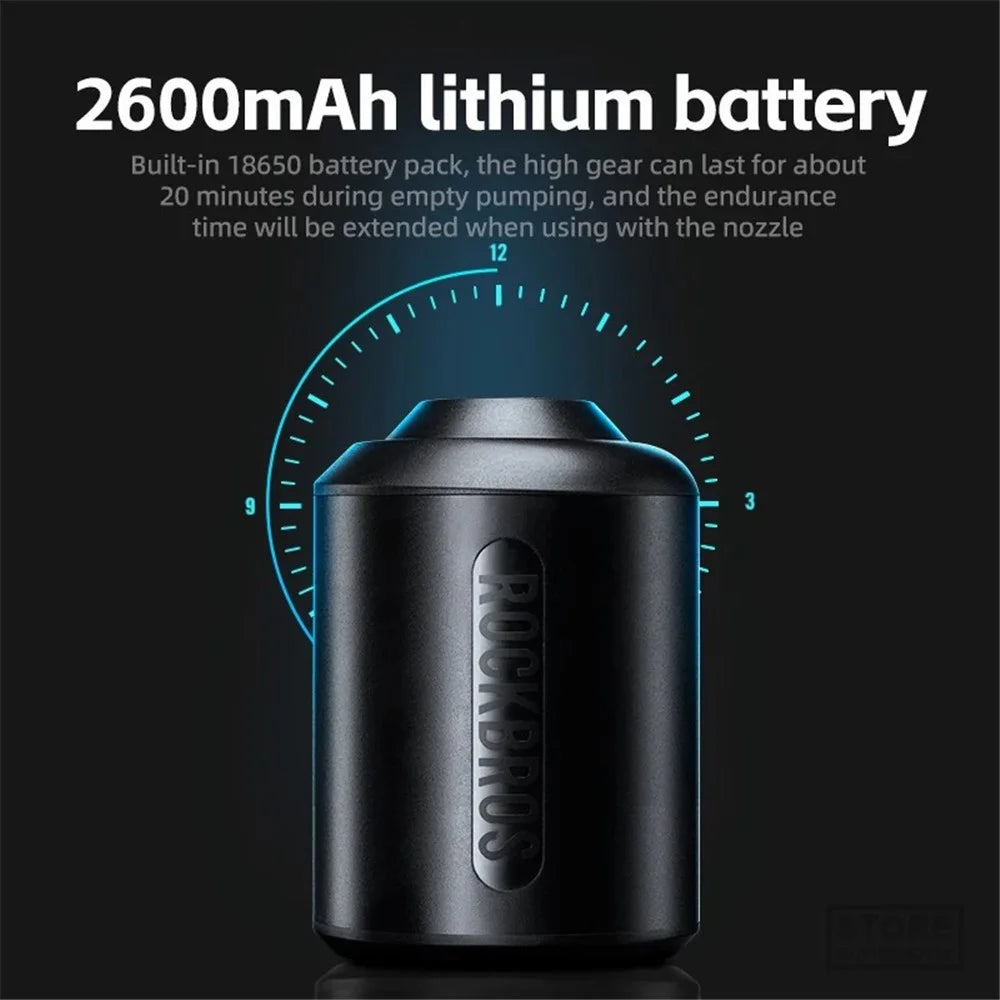 ROCKBROS D2 Electric Air Pump Portable Air Compressor 2600mAh Inflator for Air Mattress Couch Air Bed - 5