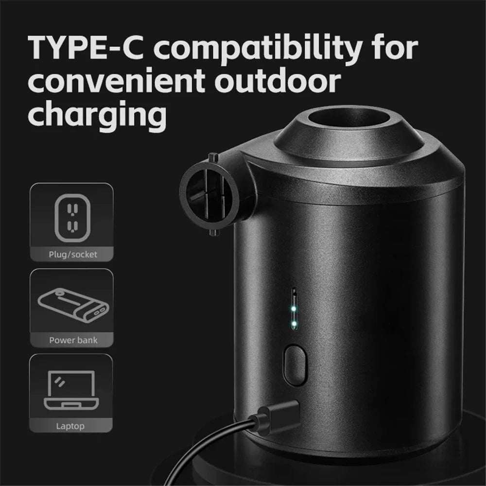ROCKBROS D2 Electric Air Pump Portable Air Compressor 2600mAh Inflator for Air Mattress Couch Air Bed - 7