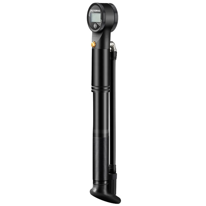 ROCKBROS LK4232001001 Portable 320PSI Bicycle Pump with Pressure Gauge Fits Presta and Schrader Valves - 1