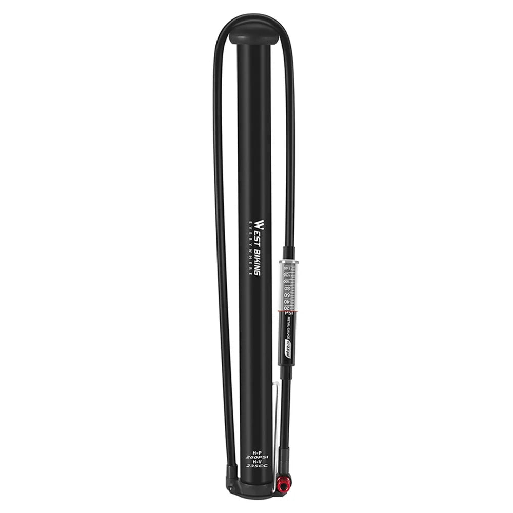 WEST BIKING YP0711164 Bicycle Tire Inflator High-Pressure Pump with Self-Rebounding - 3