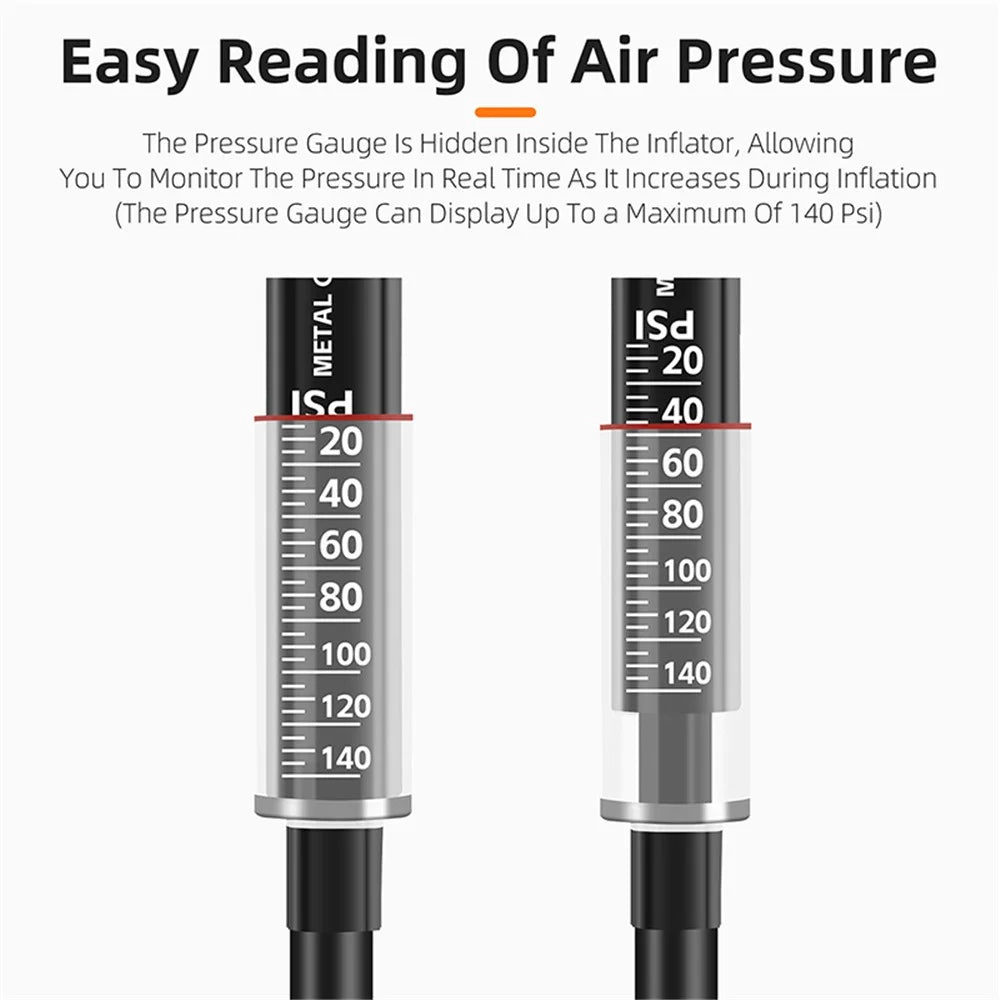 WEST BIKING YP0711164 Bicycle Tire Inflator High-Pressure Pump with Self-Rebounding - 5