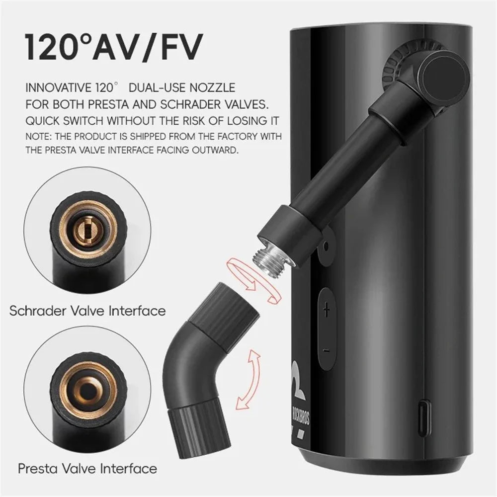 ROCKBROS QJCQBM1 Electric Pump 5000mAh Smart Air Pump Portable Fast Ball Inflation with Precise Pressure Gauge - 6