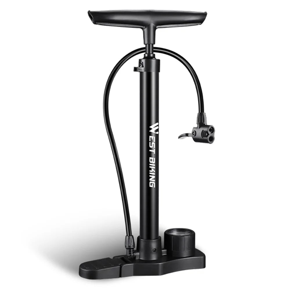 WEST BIKING YP0711142 160PSI High Pressure E-Bike Bicycle Tire Air Pump with Pressure Gauge - 2