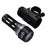 Mountain Bike 5-LED Front Lamp Black + Butterfly Tail Lamp Set - 7