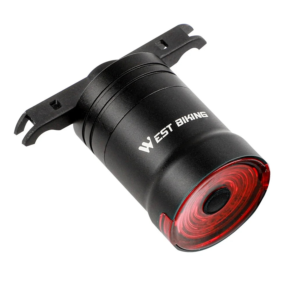 WEST BIKING Bicycle Smart Taillight Brake Sensing Bike Rear Light USB Rechargeable Tail Light - Saddle Mount - 2