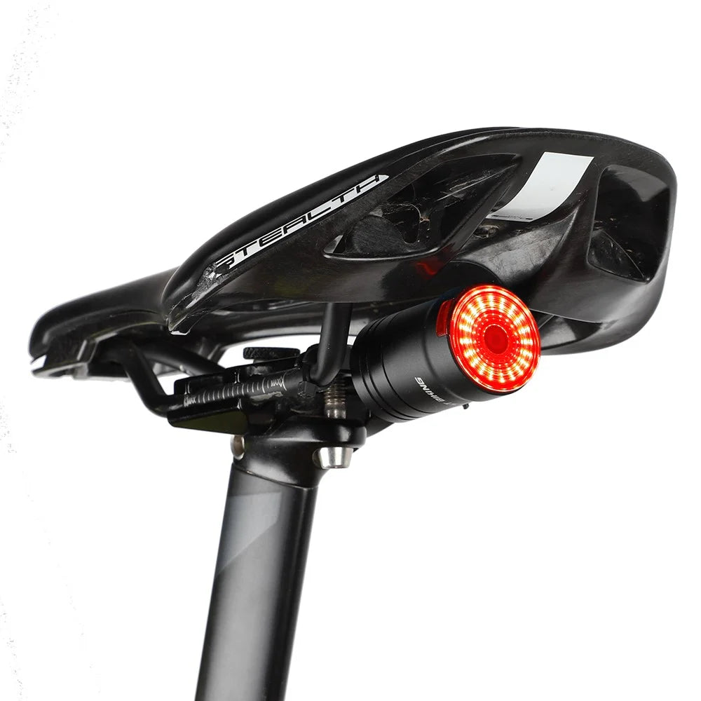 WEST BIKING Bicycle Smart Taillight Brake Sensing Bike Rear Light USB Rechargeable Tail Light - Saddle Mount - 4