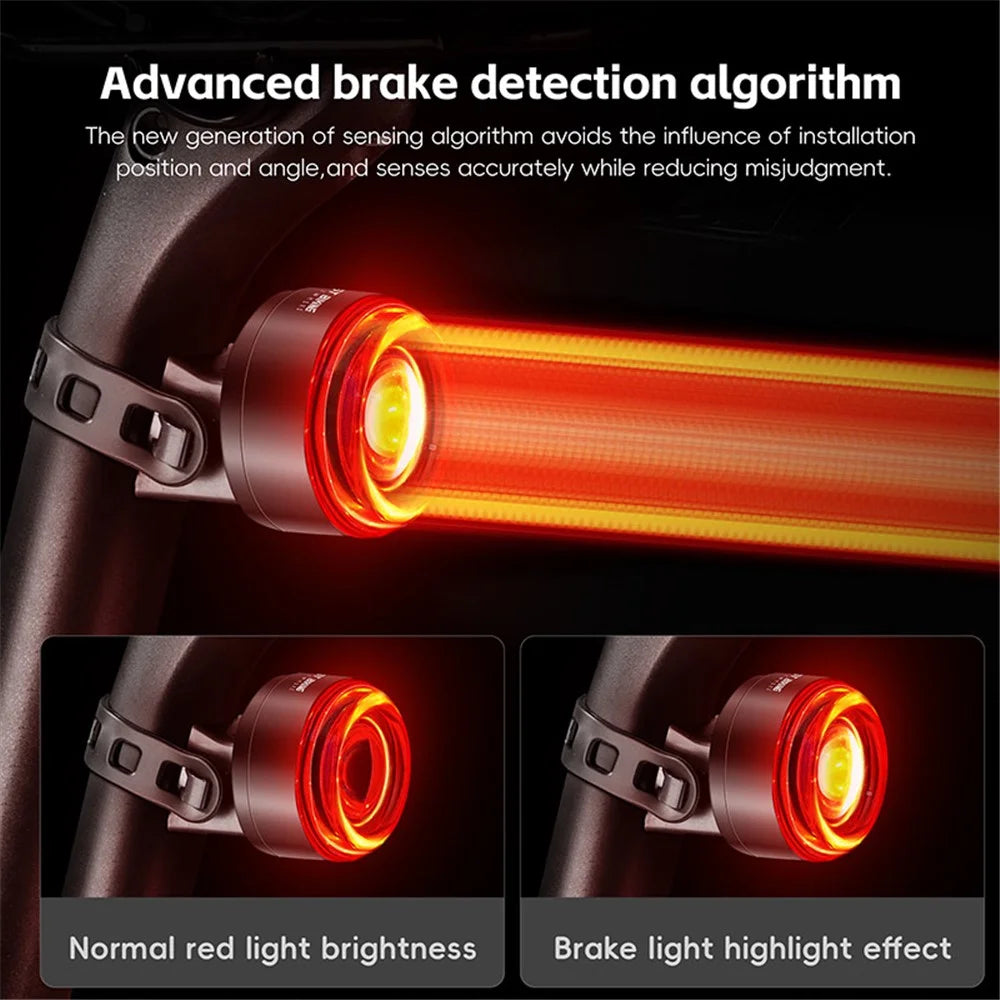 WEST BIKING YP0701437 Smart Bike Tail Warning Light Colorful Lighting Bicycle Flashlight Lamp - 4