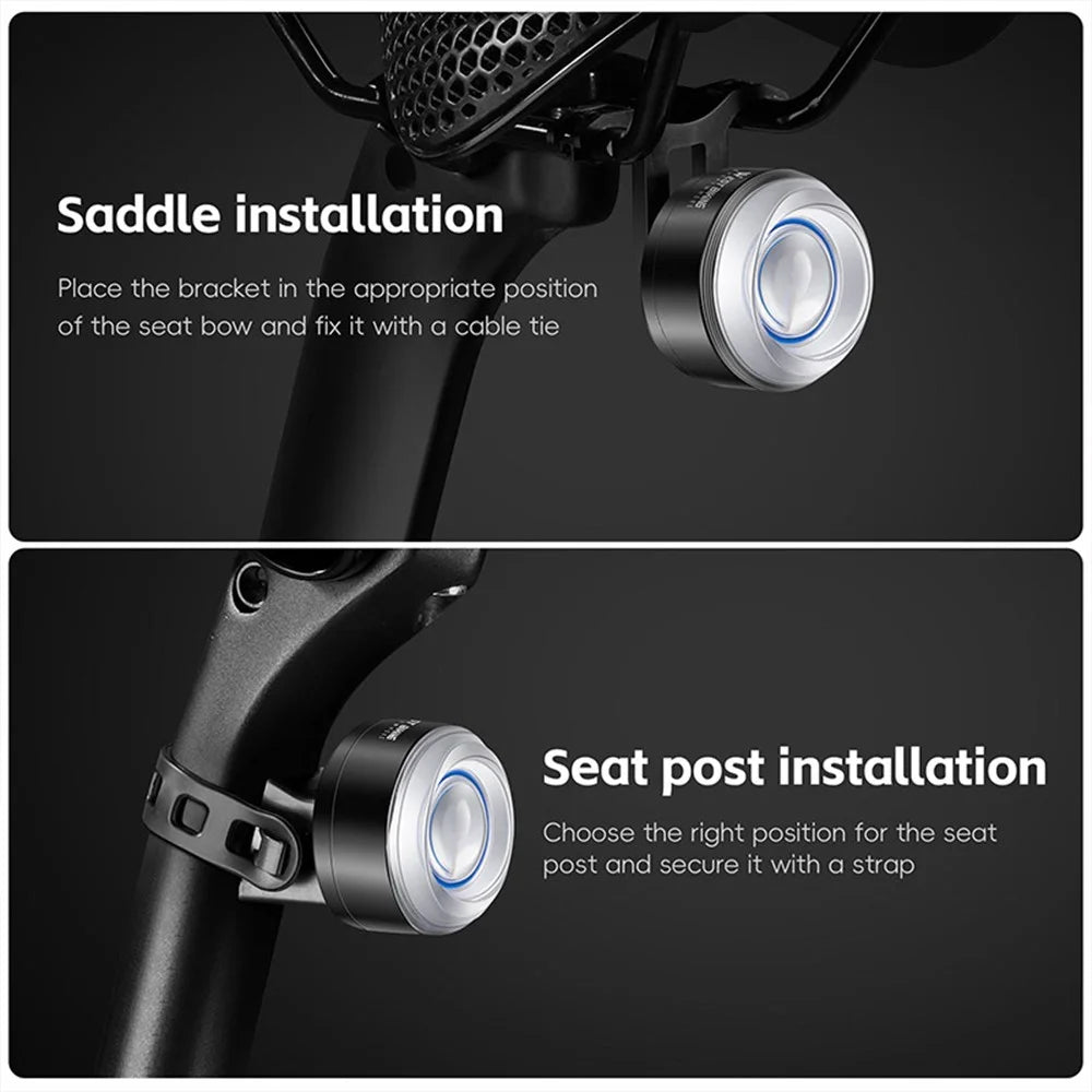 WEST BIKING YP0701437 Smart Bike Tail Warning Light Colorful Lighting Bicycle Flashlight Lamp - 5