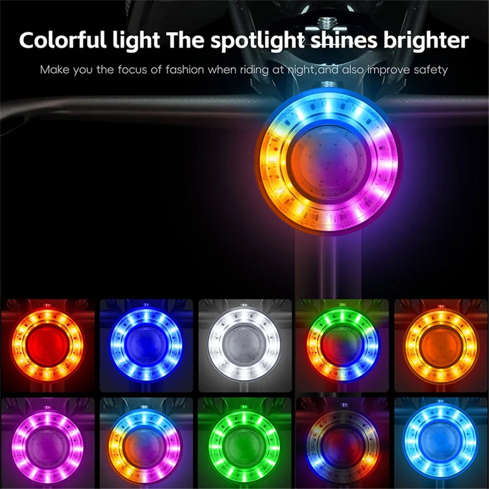 WEST BIKING YP0701437 Smart Bike Tail Warning Light Colorful Lighting Bicycle Flashlight Lamp - 6