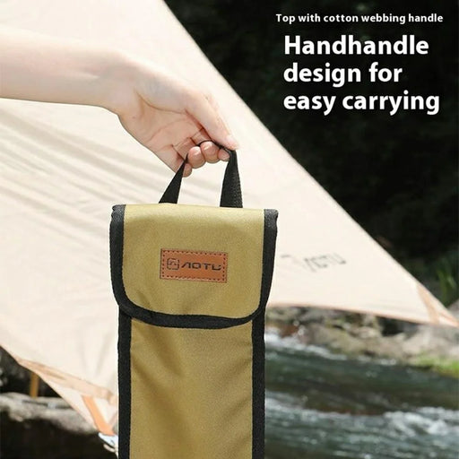 AOTU AT6943 30cm Tent Peg Oxford Cloth Storage Bag for Outdoor Camping Ground Nail Supplies - Mud - 2