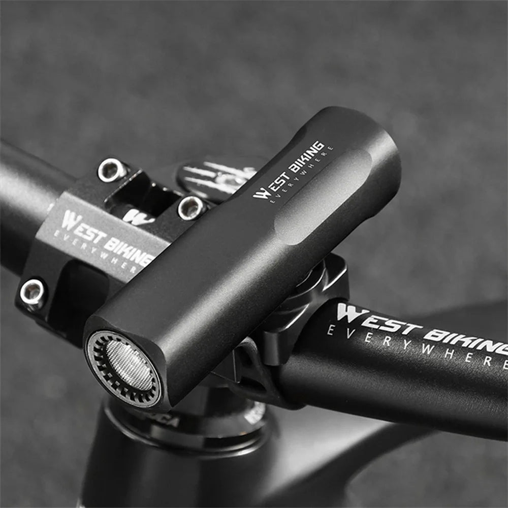 WEST BIKING YP0701442 400LM Bright Bicycle Headlight Aluminum Alloy Bike Front Light (CE Certified) - Black - 7