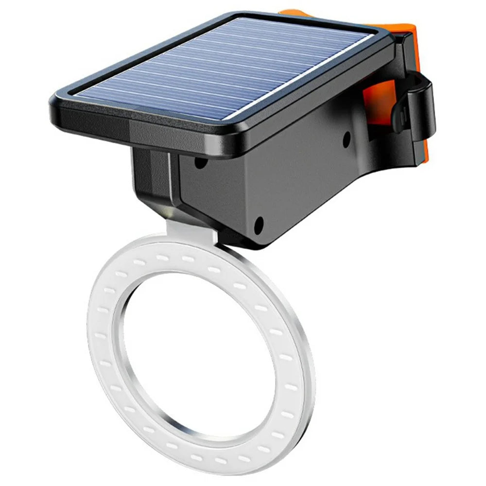 Solar Bicycle Taillight Intelligent Light Sensor COB LED Warning Lamp for Mountain Road Bike - Circle - 1