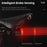 WEST BIKING Smart Bike Tail Light Brake Sensing MTB Road Bicycle Battery Display Rear Light - Seat Bow Mount - 4