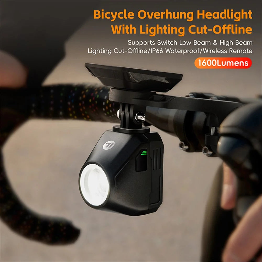 WEST BIKING Suspended High Brightness Bike LED Headlight Road MTB Bicycle Cycling Front Light - Black - 3