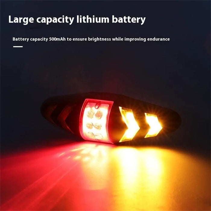 Wireless Remote Control Mountain Bike Turn Signal Light Cycling Safety Flashing Taillight - 2