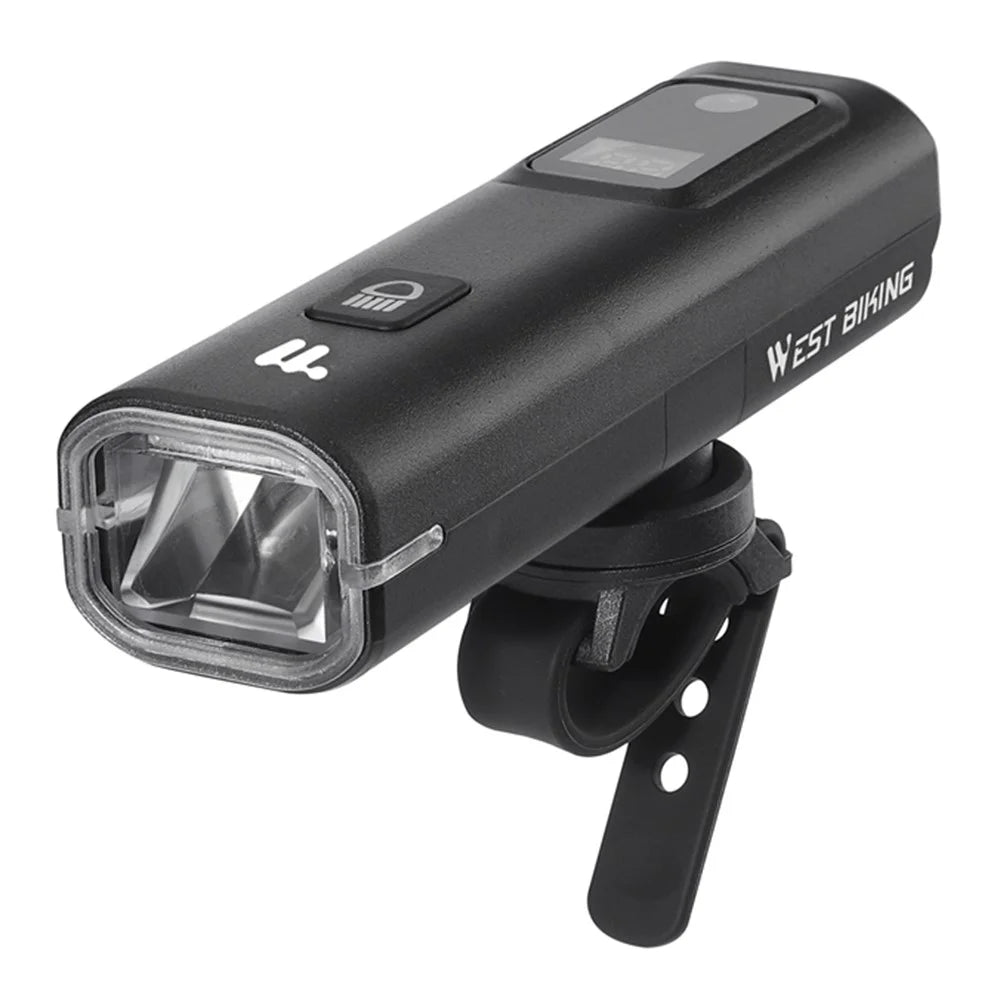 WEST BIKING YP0701457 Intelligent Light Sensing Bike Front Lamp 400 Lumens Bicycle Headlight ( with Digital Display ) - 1