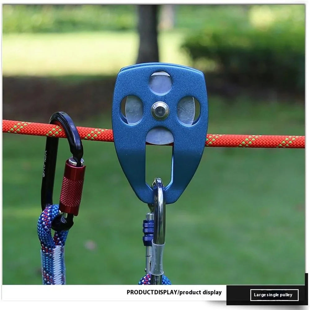 XINDA XD-8611 Large Rescue Pulley Aluminum-Magnesium Alloy Climbing Gear for Rappelling Zipline High Altitude Operations - 7