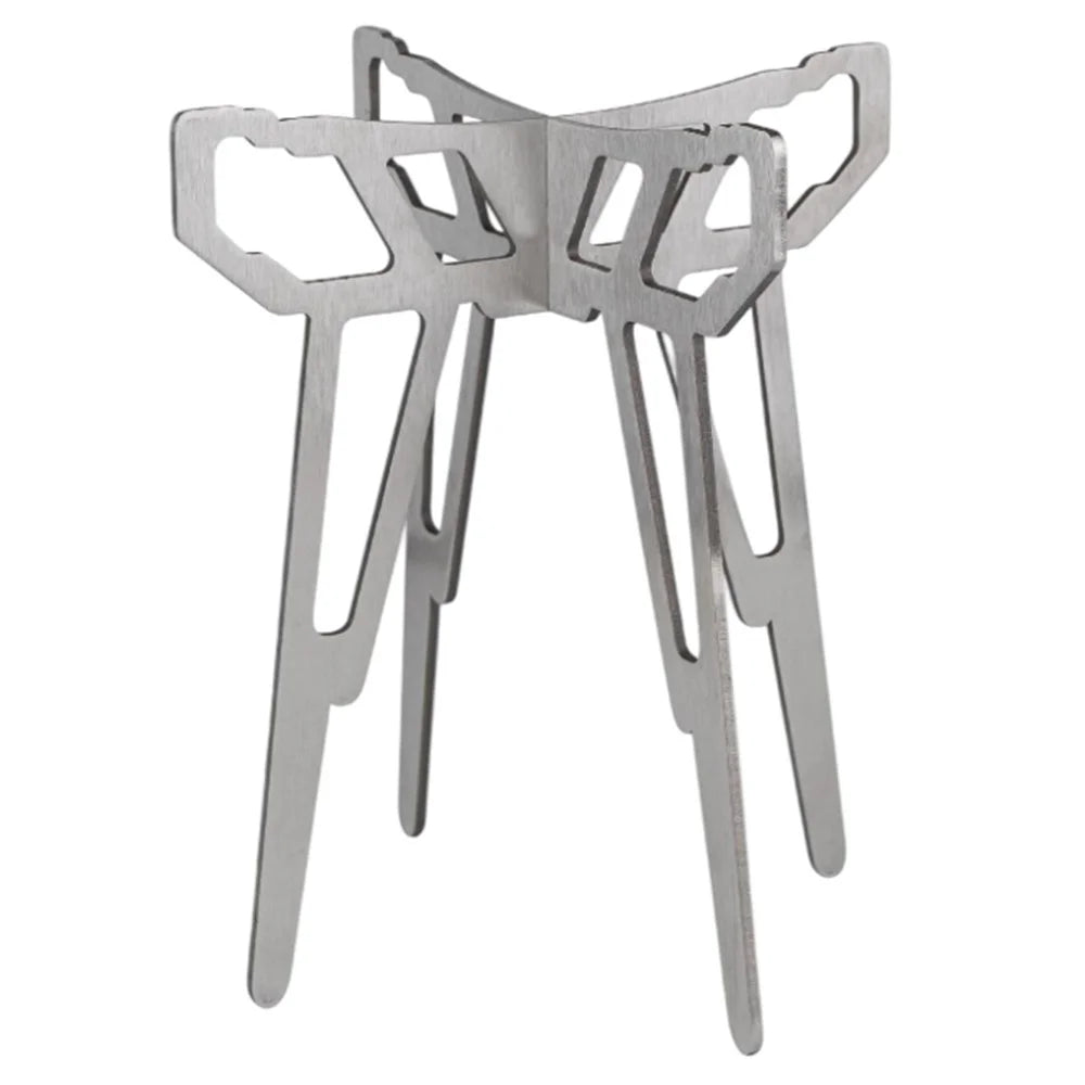 CLS Outdoor Camping Fire Rack Detachable BBQ Grill Ultralight Foldable Stand for Tea Cooking Water Boiling - 1