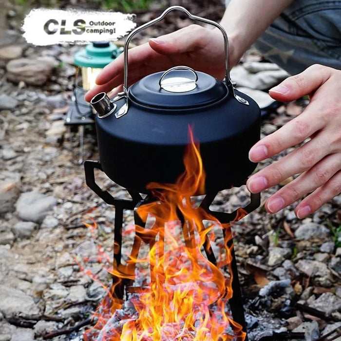 CLS Outdoor Camping Fire Rack Detachable BBQ Grill Ultralight Foldable Stand for Tea Cooking Water Boiling - 3