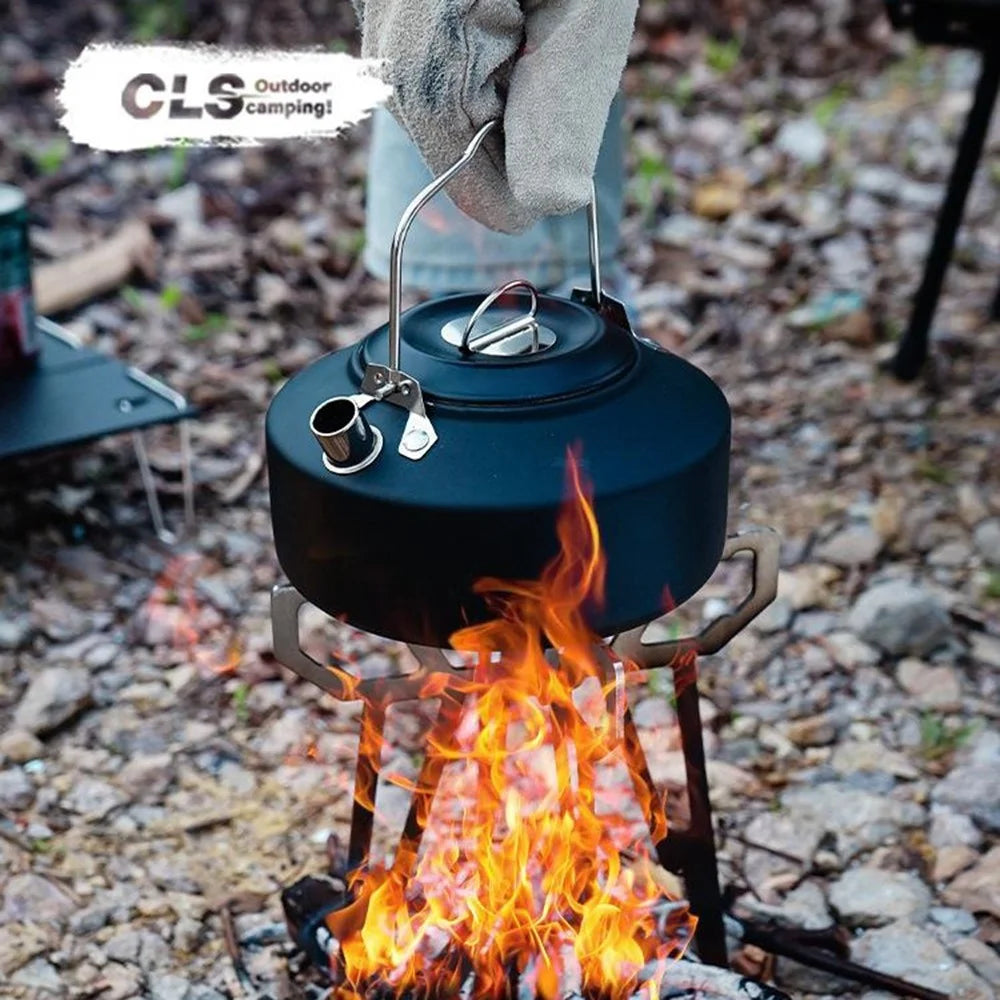 CLS Outdoor Camping Fire Rack Detachable BBQ Grill Ultralight Foldable Stand for Tea Cooking Water Boiling - 5