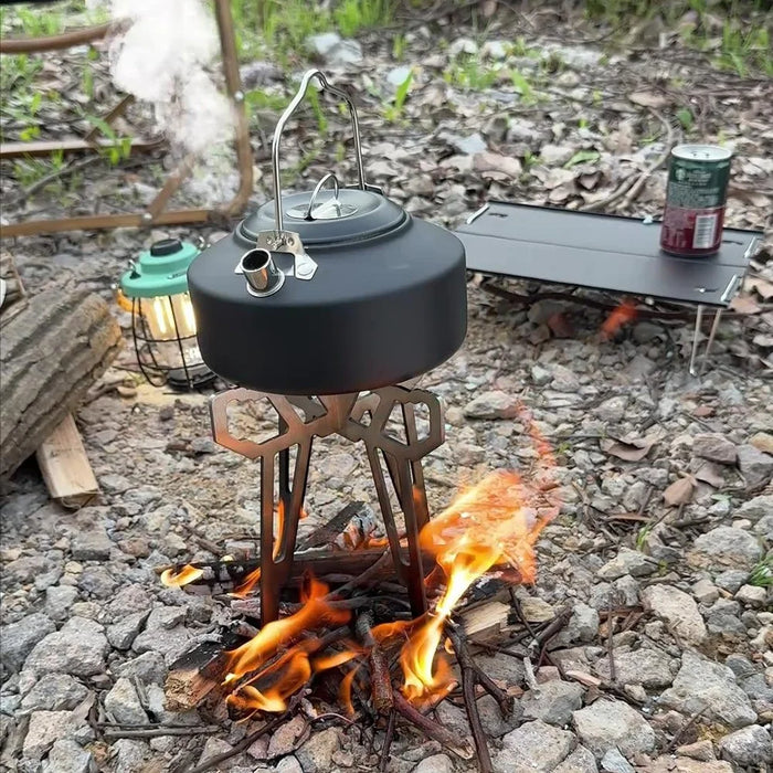 CLS Outdoor Camping Fire Rack Detachable BBQ Grill Ultralight Foldable Stand for Tea Cooking Water Boiling - 7