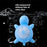 Cute Turtle Shape Bike Tail Light Waterproof Intelligent Motion Sensing Cycling Warning Lamp - Blue - 5