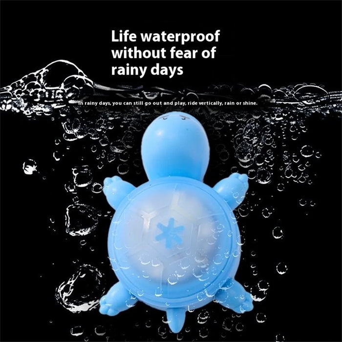 Cute Turtle Shape Bike Tail Light Waterproof Intelligent Motion Sensing Cycling Warning Lamp - Blue - 5