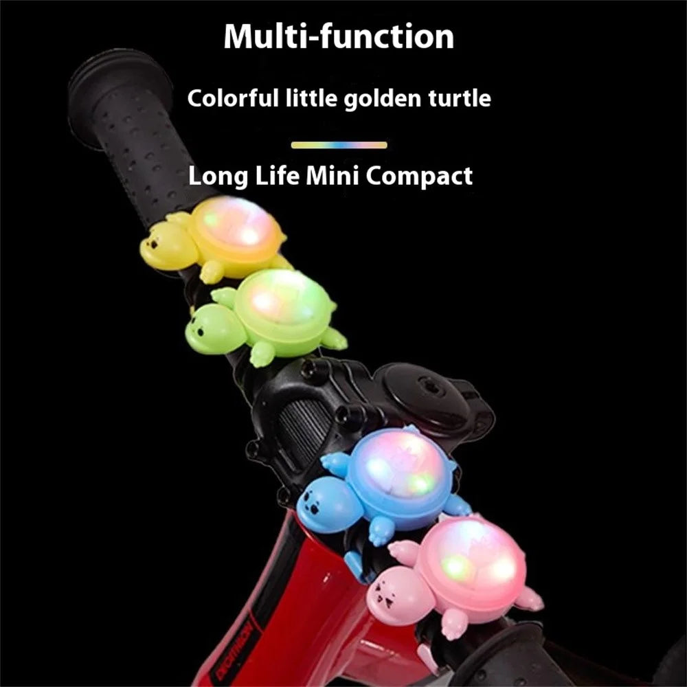 Cute Turtle Shape Bike Tail Light Waterproof 3 Modes Manual Adjustable Cycling Warning Lamp - Yellow - 7