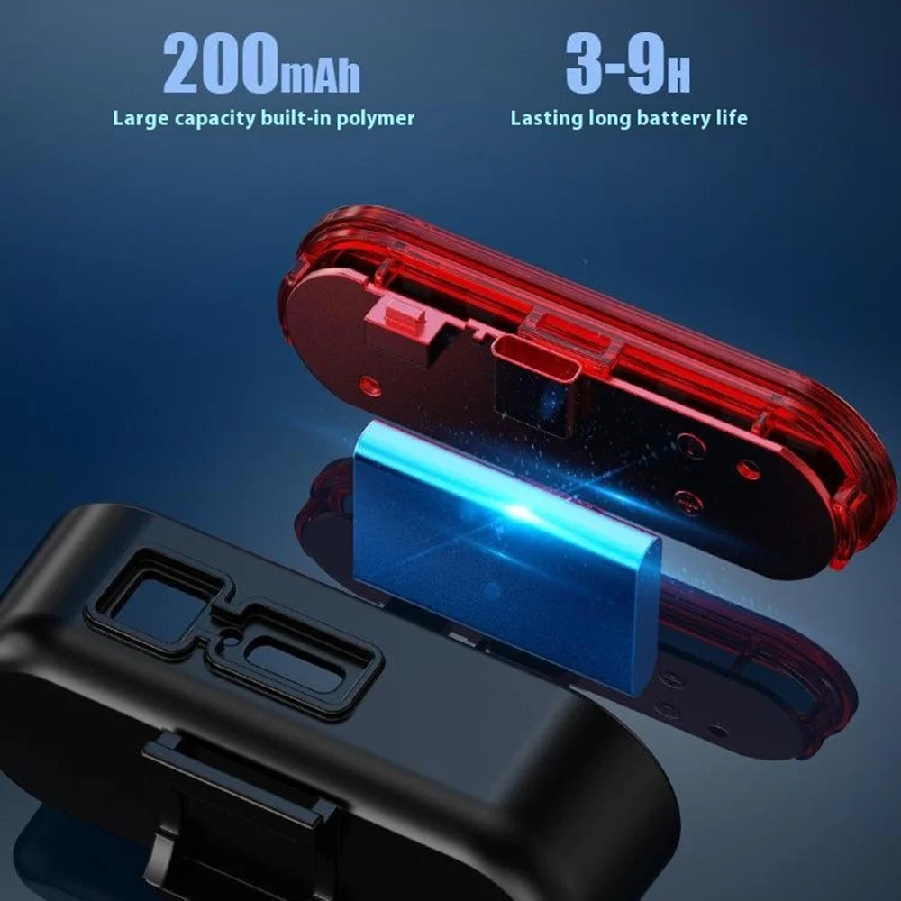 Bicycle Tail Light USB Rechargeable High Brightness Night Riding Warning Light Saddle Lamp - 6