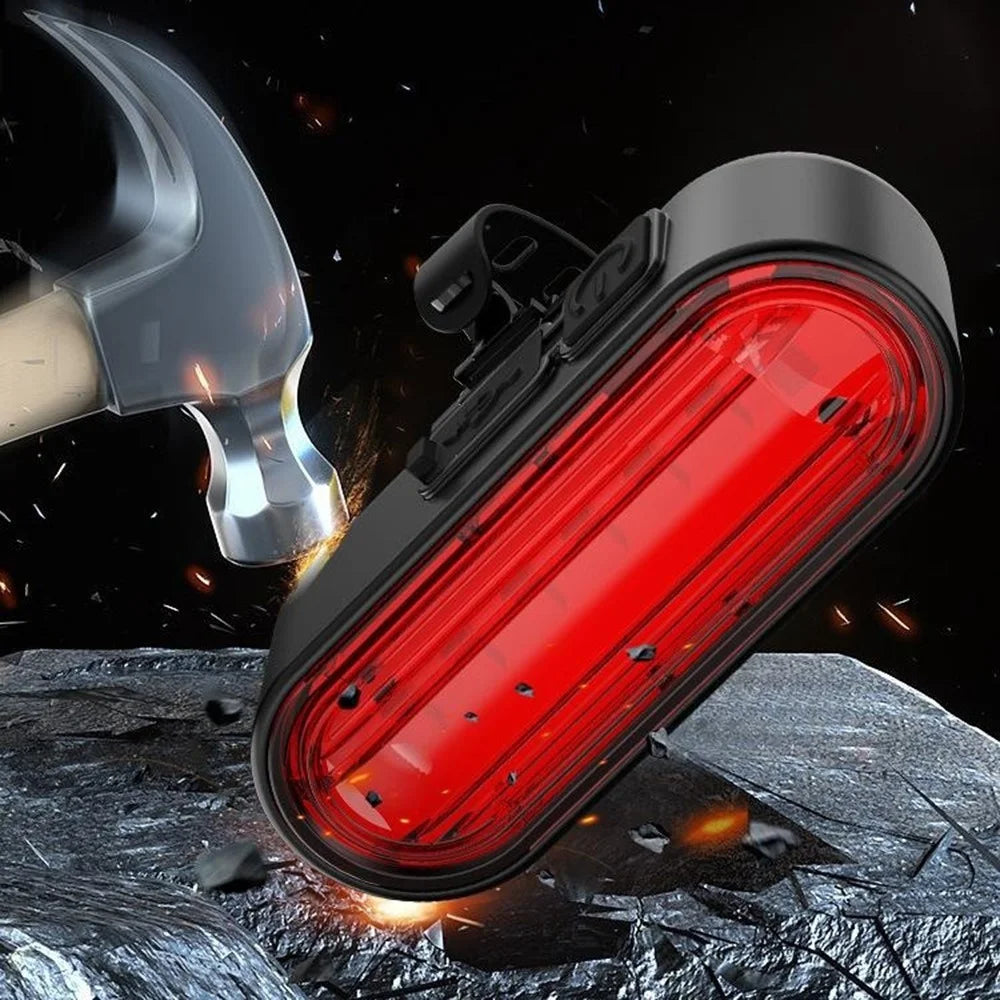 Bicycle Tail Light USB Rechargeable High Brightness Night Riding Warning Light Saddle Lamp - 7