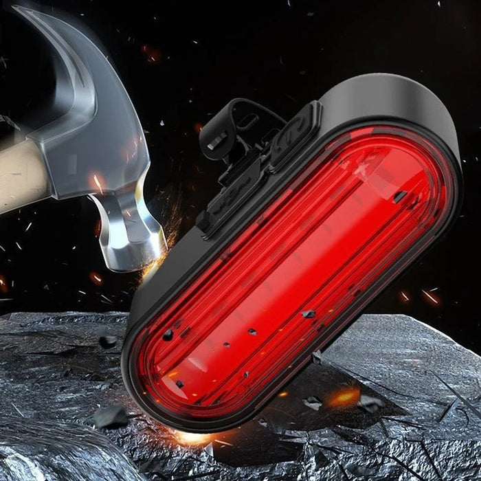 Bicycle Tail Light USB Rechargeable High Brightness Night Riding Warning Light Saddle Lamp - 7