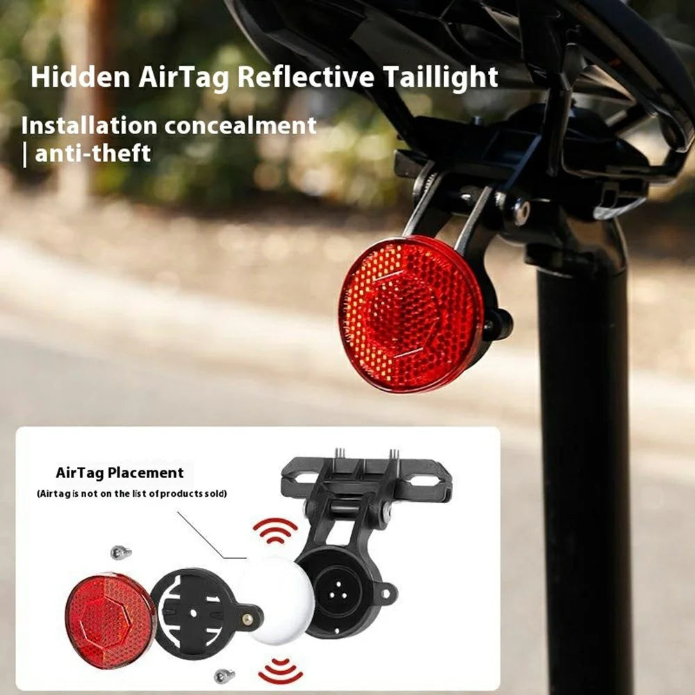 For AirTag Bicycle Tail Light Adjustable Angle Night Cycling Warning Lamp for Mountain Road Bike (Without Airtag) - ATG01 - 2