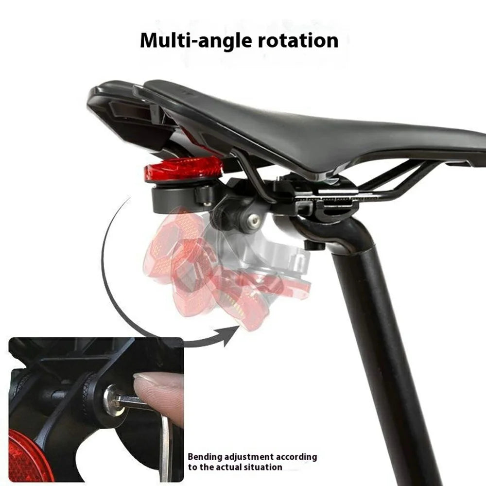 For AirTag Bicycle Tail Light Adjustable Angle Night Cycling Warning Lamp for Mountain Road Bike (Without Airtag) - ATG01 - 5