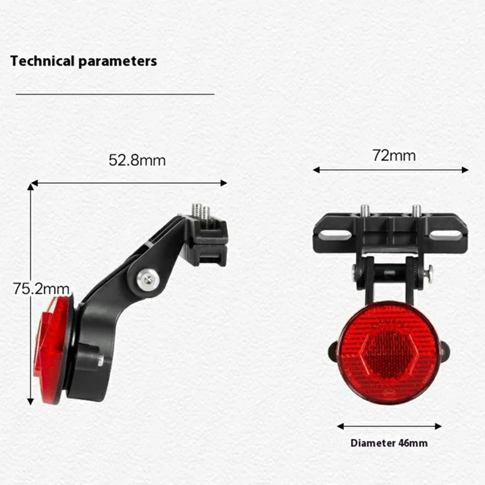 For AirTag Bicycle Tail Light Adjustable Angle Night Cycling Warning Lamp for Mountain Road Bike (Without Airtag) - ATG01 - 6