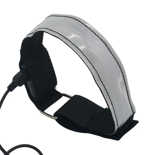 Rechargeable LED Armband Outdoor Sports Night Running Safety LED Light Arm Band - White - 1
