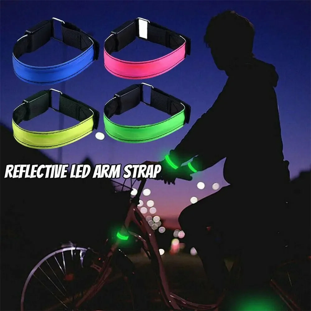 Rechargeable LED Armband Outdoor Sports Night Running Safety LED Light Arm Band - White - 2