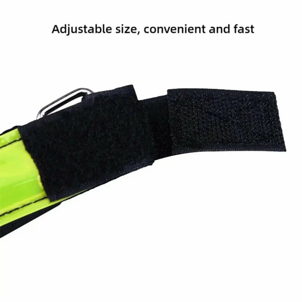 Rechargeable LED Armband Outdoor Sports Night Running Safety LED Light Arm Band - White - 4