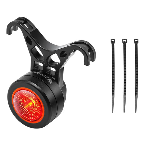 WEST BIKING Smart Bike Tail Light Magnetic Brake Sensing Cycling Safety Warning Rear Light - Seat Bow Type - 1