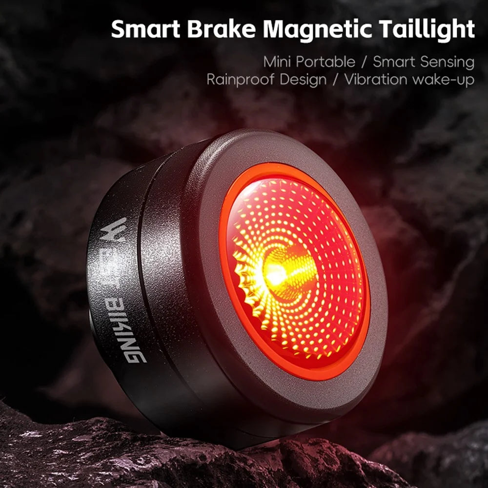 WEST BIKING 0701478B0000 Bicycle Smart Magnetic Tail Light Mountain Road Bike Brake Sensing Warning Lamp - 5