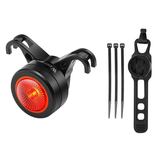 WEST BIKING 0701476B0000 For Bicycle Smart Brake Sensing Tail Light Mountain Road Bike Safety Warning Lamp - 1
