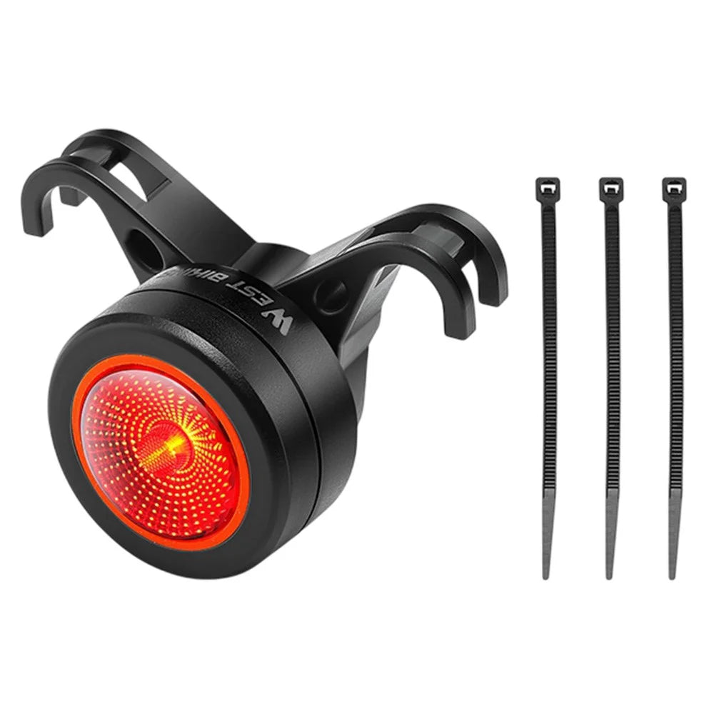 WEST BIKING Mountain Road Bike Safety Warning Lamp Smart Brake Sensing Tail Light for Bicycle - Seat Bow - 1