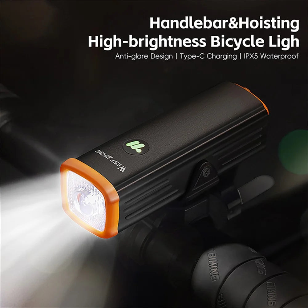WEST BIKING YP0701473 Bicycle Night Riding Front Light Aluminum Alloy MTB Road Bike High Brightness Light - 3
