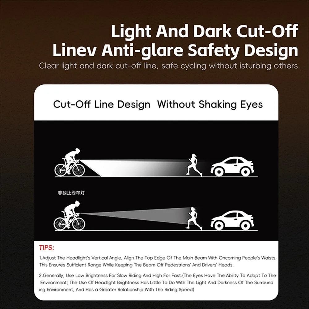 WEST BIKING YP0701473 Bicycle Night Riding Front Light Aluminum Alloy MTB Road Bike High Brightness Light - 7