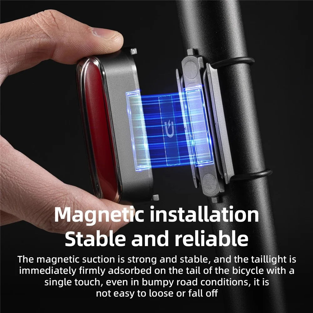 ROCKBROS Bicycle Magnetic Smart Brake Tail Light for Mountain Road Bike Night Riding Rear Light, 24120009 24120009001 - 3