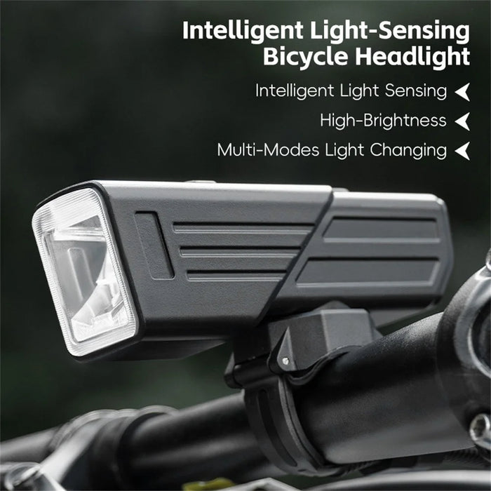 WEST BIKING YP0701488 Bicycle Smart Light Sensing Front Light Flashlight Mountain Bike Cycling Headlight - Beam Spreading - 4