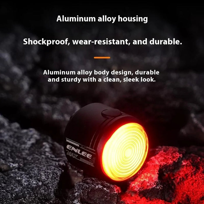 ENLEE Bicycle Smart Sensing Tail Light IP66 Waterproof High Brightness Brake Warning Lamp - 4