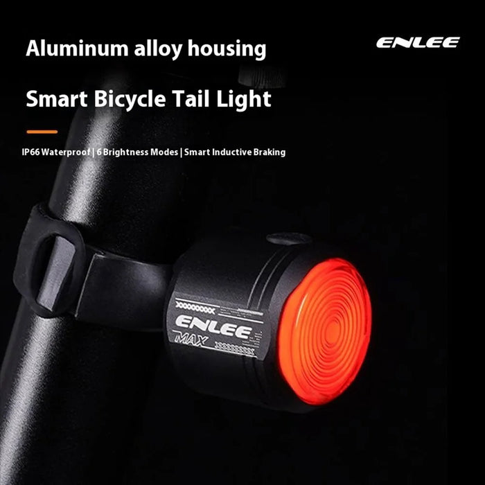 ENLEE Bicycle Smart Sensing Tail Light IP66 Waterproof High Brightness Brake Warning Lamp - 5