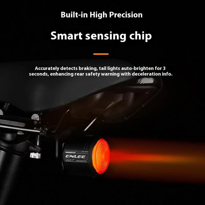 ENLEE Bicycle Smart Sensing Tail Light IP66 Waterproof High Brightness Brake Warning Lamp - 6