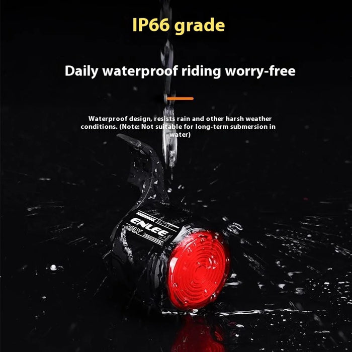 ENLEE Bicycle Smart Sensing Tail Light IP66 Waterproof High Brightness Brake Warning Lamp - 7