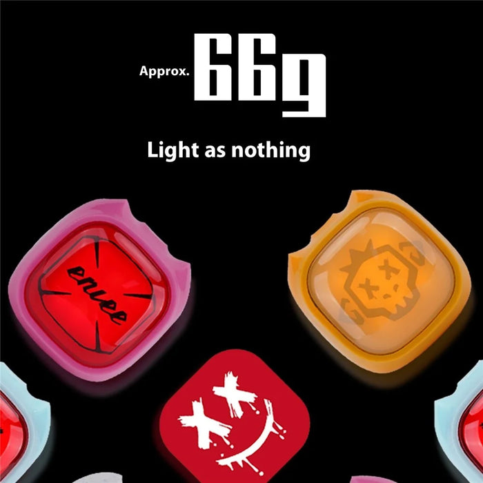 ENLEE Bicycle Emotion Sensing Taillight Smart Brake Warning Light Road Bike Night Riding Lamp - White - 7